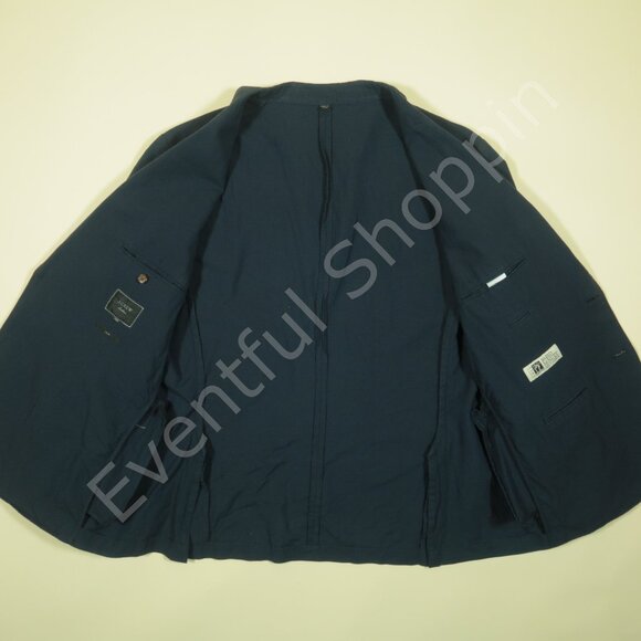 J Crew Ludlow Slim Unstructured Blazer Mens 46R Blue Mcnutt Cotton Linen Jacket - Picture 4 of 9